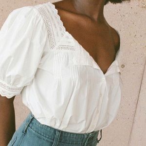 DOEN TRIESTE TOP -- POWDER NWT